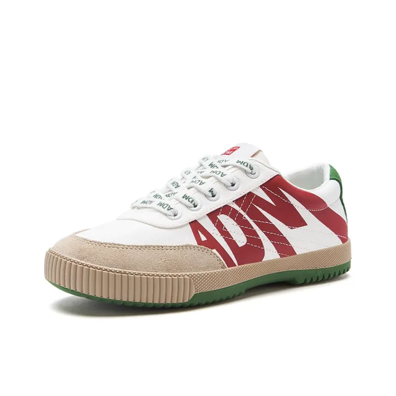 Adm x Feiyue Canvas Shoes Unisex White Red Green-1