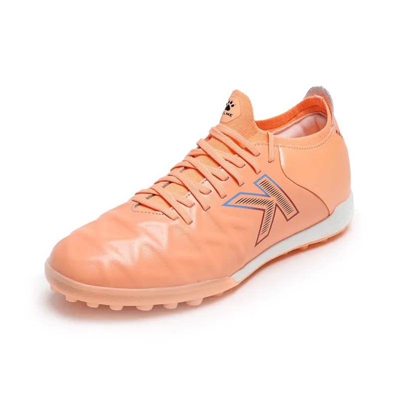 KELME TF Rubber Broken Studs Cushioning Anti Slip And Wear Resistant Soccer Shoes Unisex Coral Orange-2