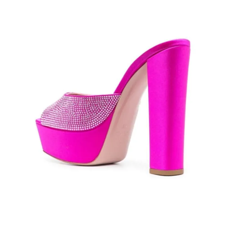Gedebe 140mm Crystal-embellished Platform Mules-3