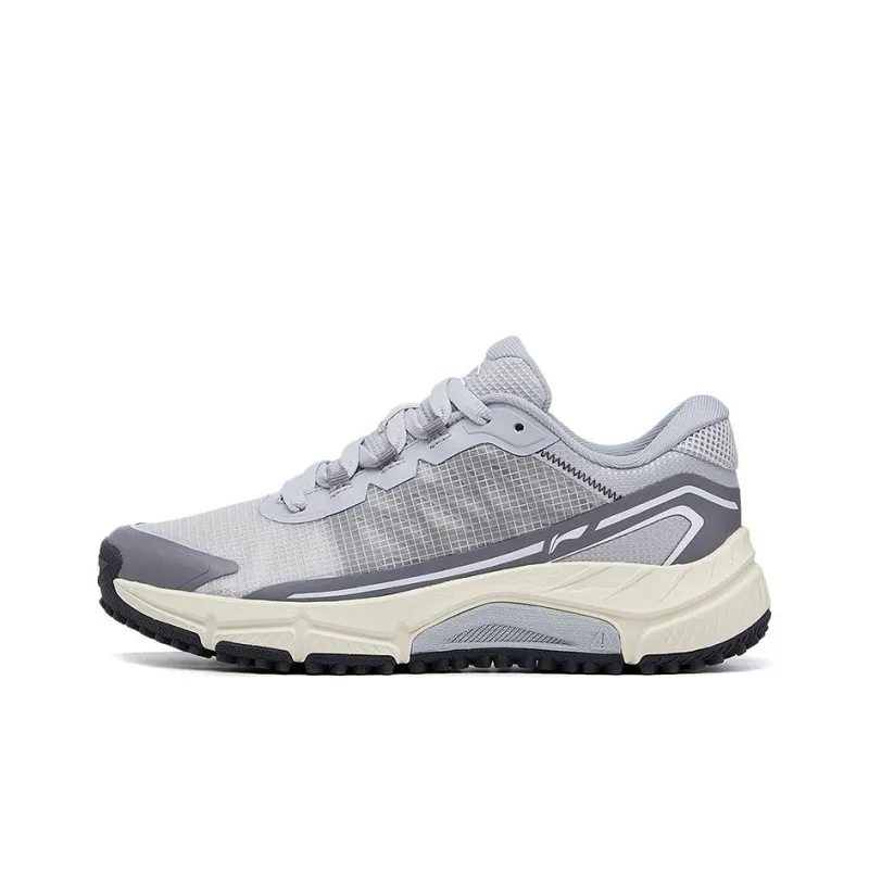 LiNing Yitai Lite Durable Breathable Low Top Running Shoes Women's Gray-0