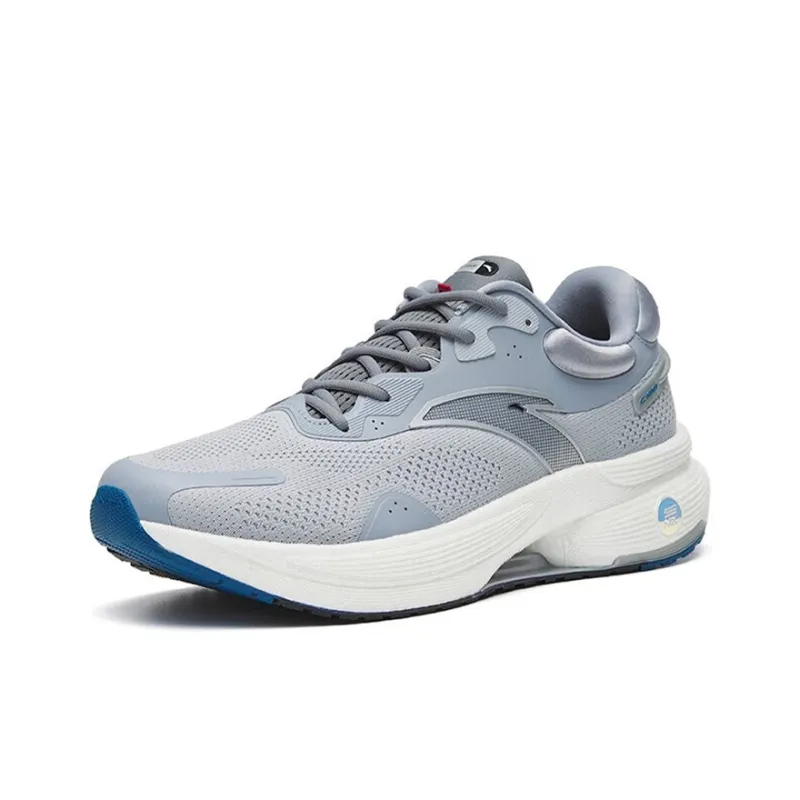 Anta Anti Slip Wear Resistant Low Top Nitrogen Technology Running Shoes Men's Gray-1