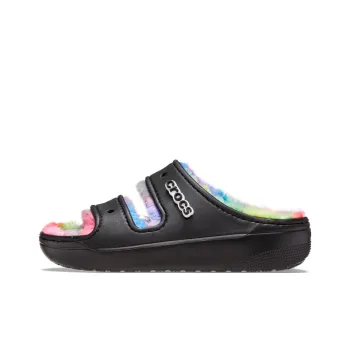Crocs Classic Cozzzy Spray Dye Sandals 'Black Multi'