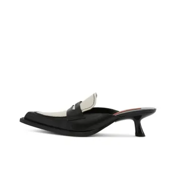 SIMON MILLER Closed Toe Slippers 5.7cm Women's White Black