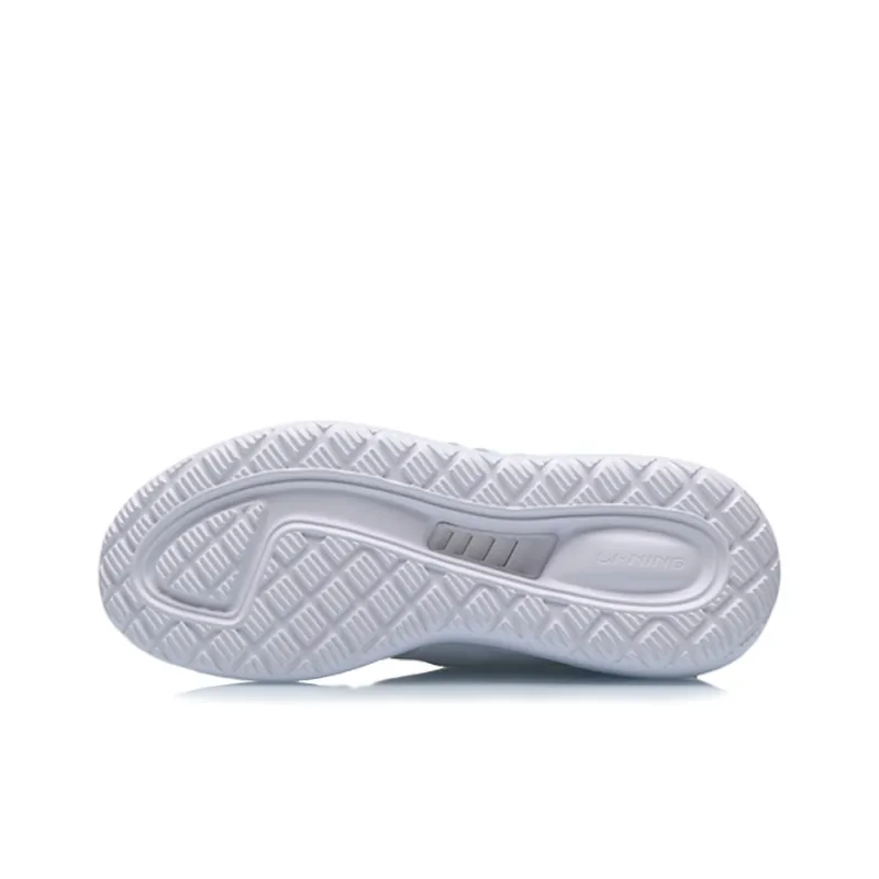 LiNing Anti Slip Wear Resistant Low Top Casual Running Shoes Men's White-4
