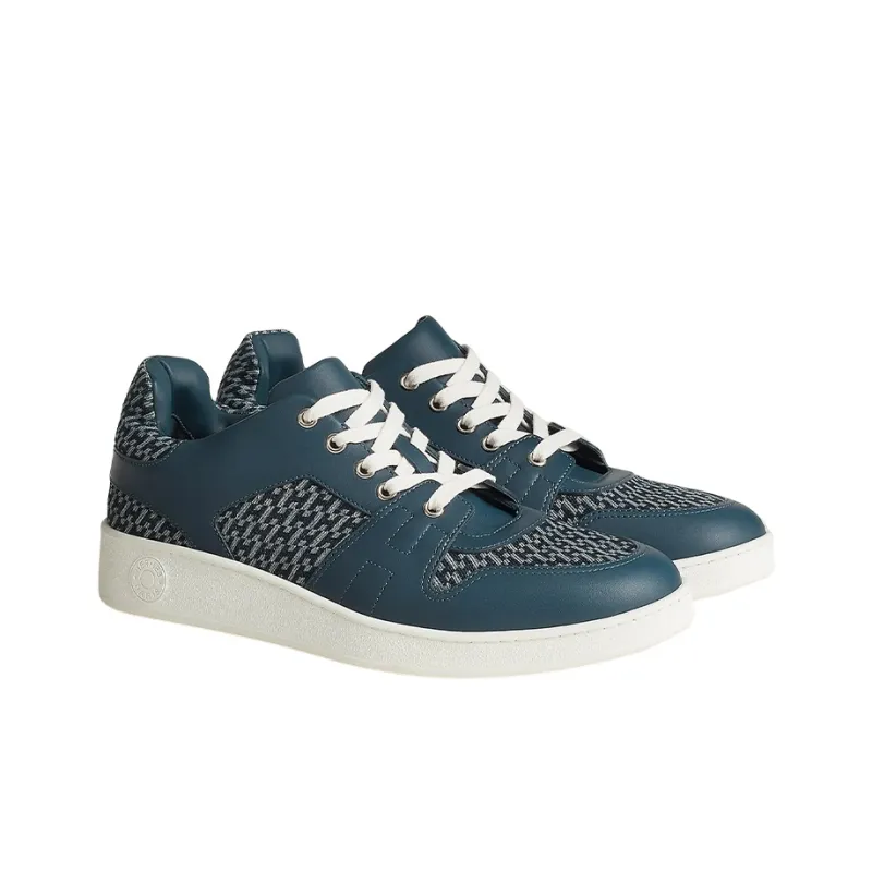 HERMES Low Top Stylish Skateboarding Shoes Men's Blue-2