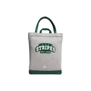 Adidas Cotton Blended With Recycled Polyester Tote Bag Shopping Bag Handbag Unisex Medium Heather Gray & Green