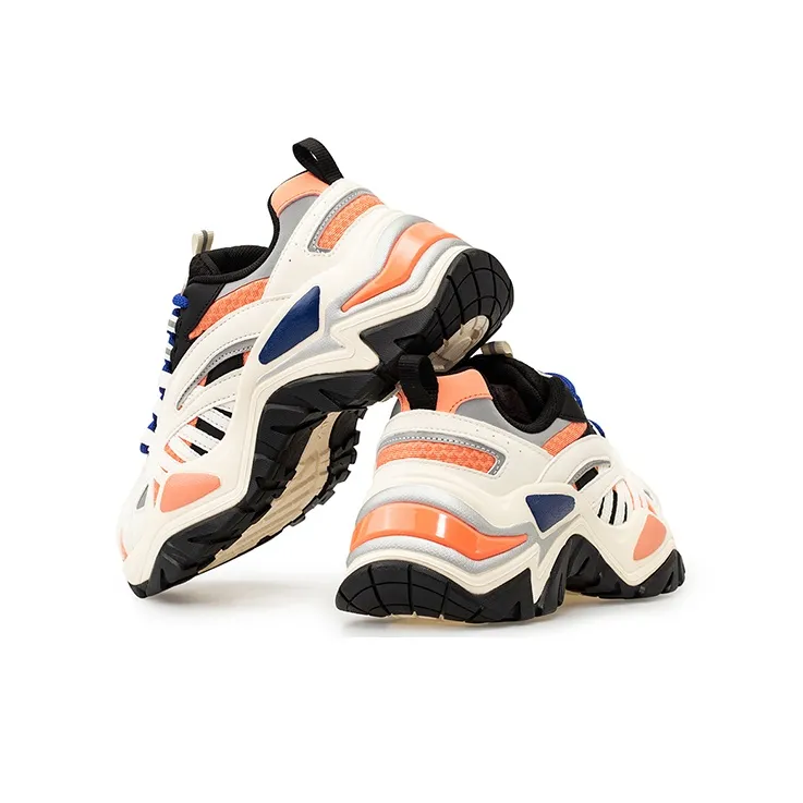 FILA FUSION Fila Flatform Chunky Shoes White/Orange Women's-4