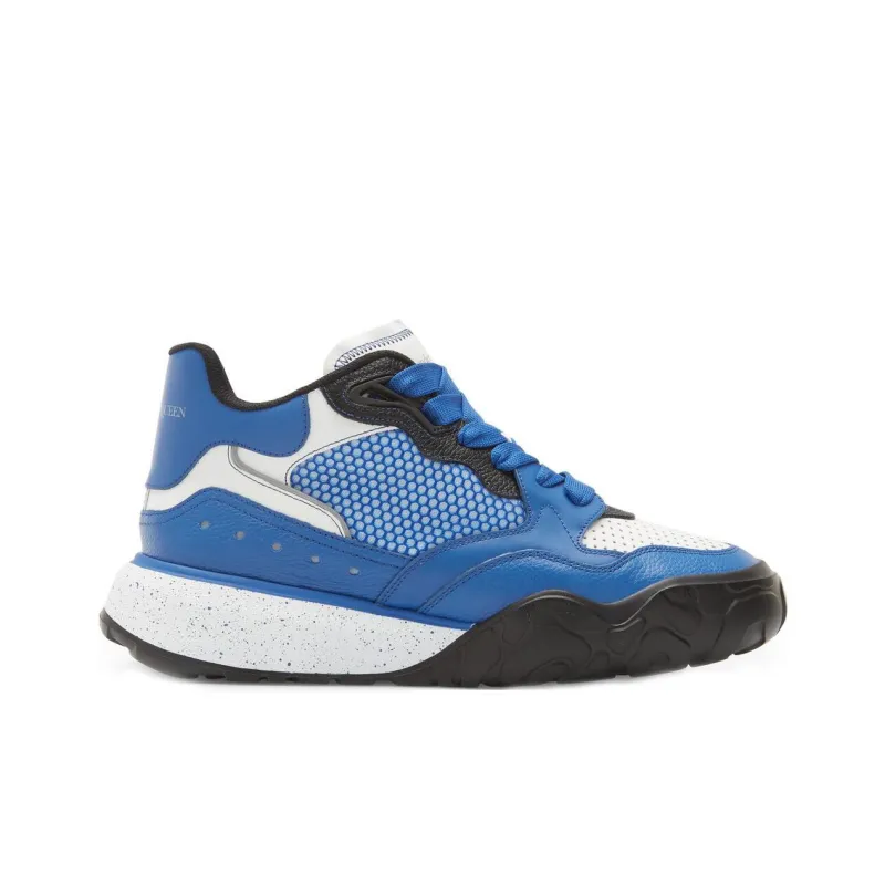 Alexander McQueen Court Trainer Slip Resistant High Top Casual Shoes Men's Ultramarine Blue-1