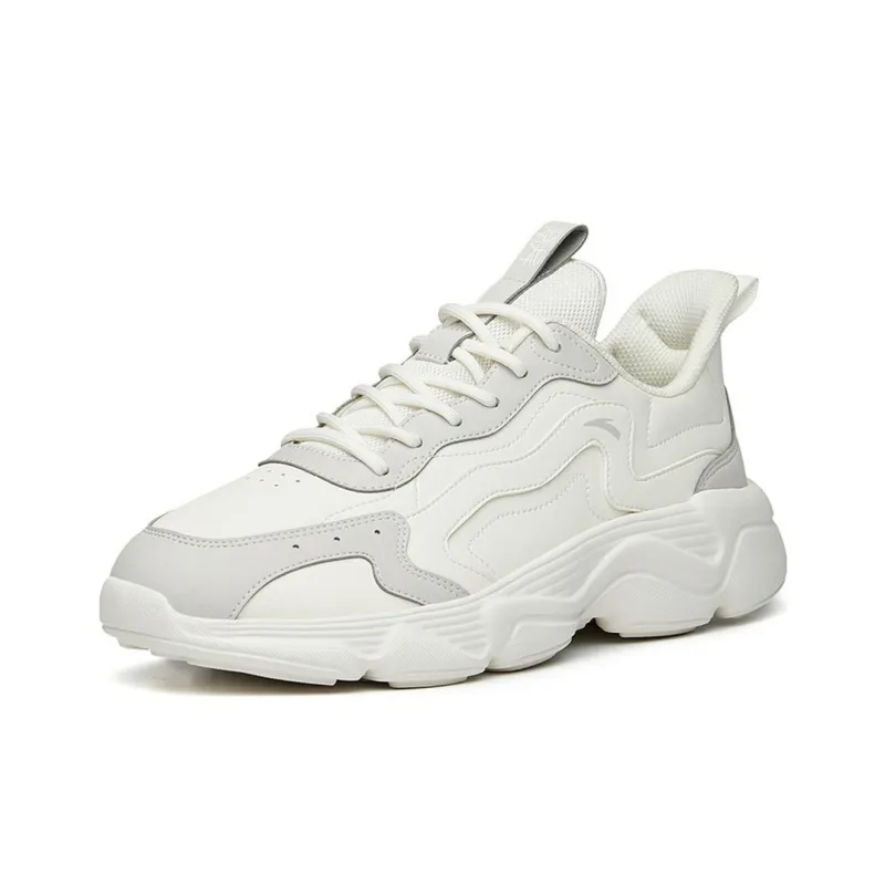 Anta Dance Battle 2.0 Cushioned Slip Resistant Low Top Casual Shoes Men's White Gray-1