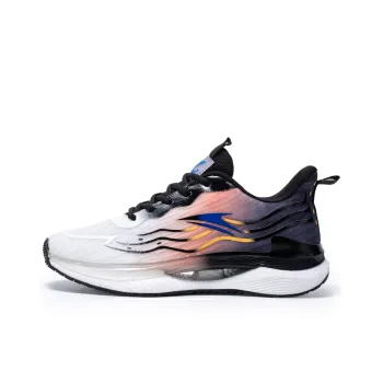 Kinglake Slip-Resistant Low-Top Running Shoes Unisex White Orange Blue