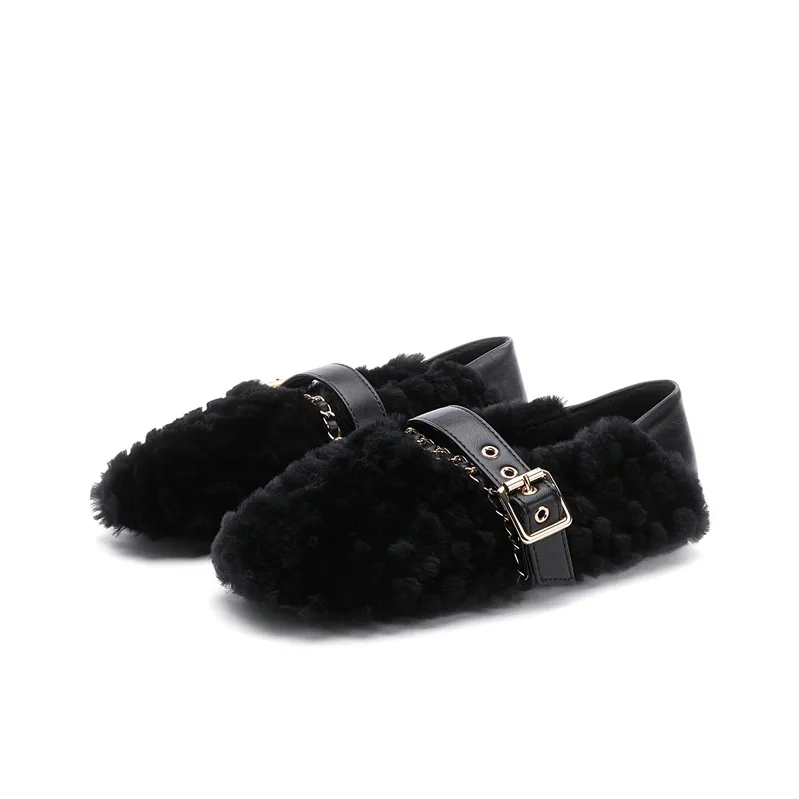 AITA Eta Low Top Flat Faux Fur Shoes Women's-8