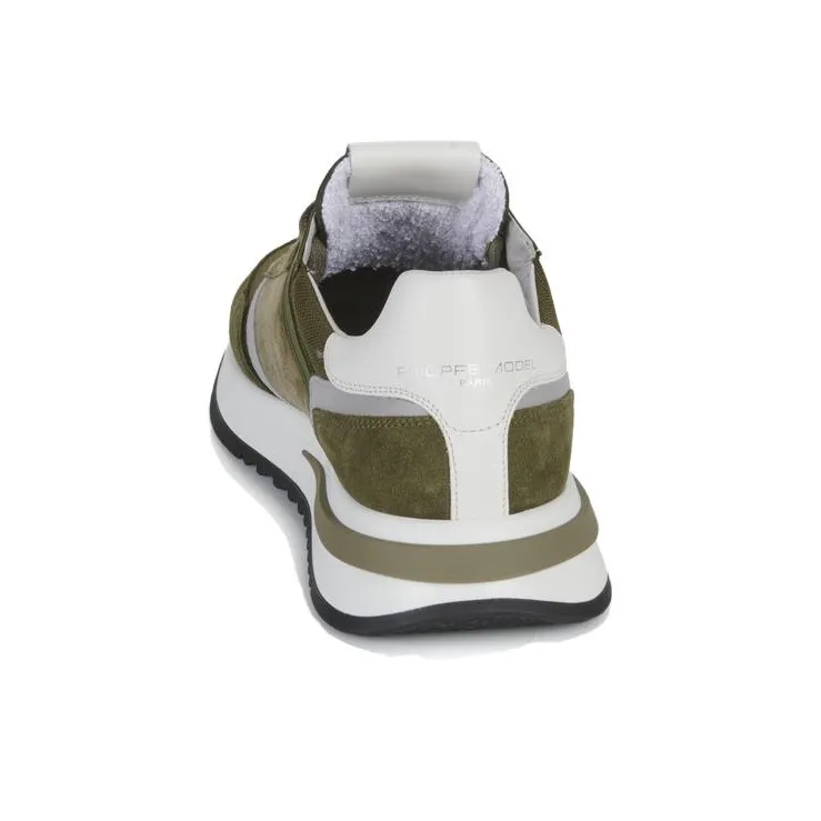 PHILIPPE MODEL Low Top Casual Shoes Men's Green White-2