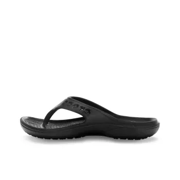 Crocs Baya Flat Flip Flops Black