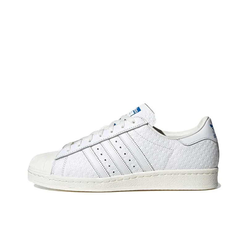 Adidas Superstar 82 Debossed Geometric Print White Blue-0