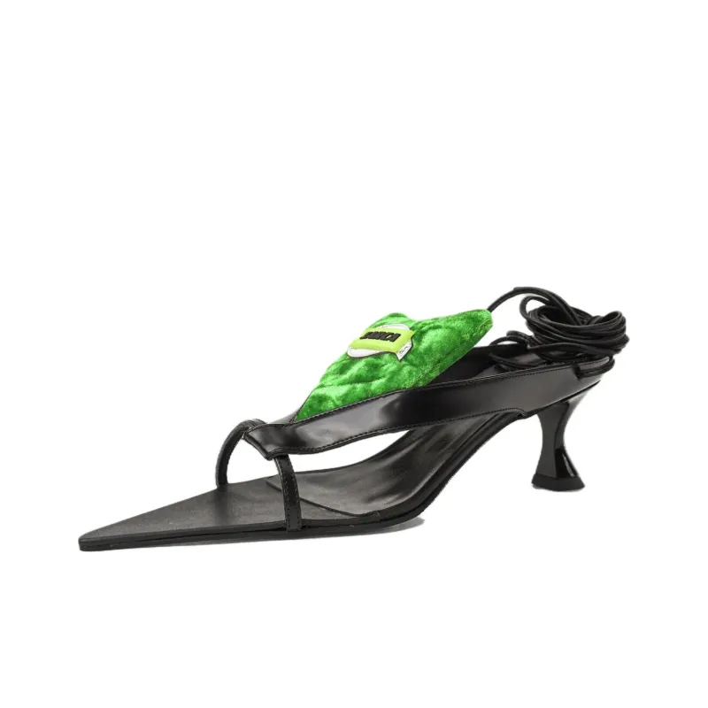 ANCUTA SARCA Strap Sandals 6.5cm Women's Black Green-2
