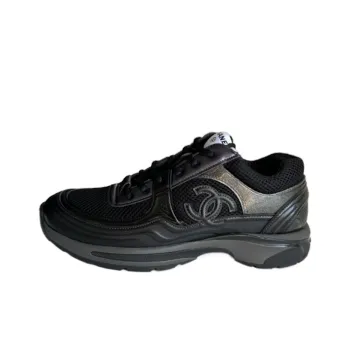 CHANEL Black Horn King Low Top Casual Shoes Men's Black