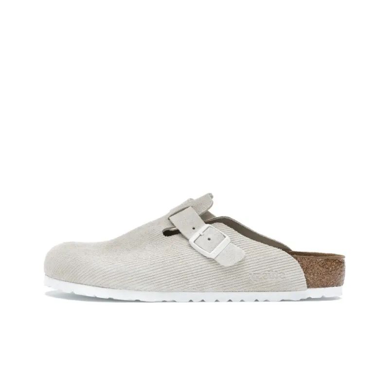 Birkenstock X Stssy Boston Suede Embossed 'Bone'-0