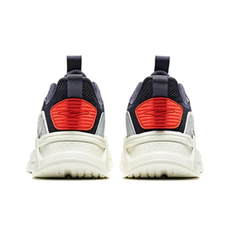 Erke Jie Ao Anti Slip Wear Resistant Low Top Sports Casual Shoes Men's White Black Blue-3