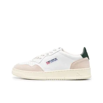 AUTRY Medalist Low Leather And Suede 'White Beige Black'