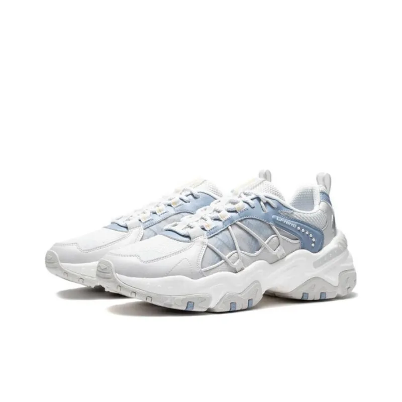 LiNing Cushioning Wear Resistant Rebound Low Top Sports Casual Shoes Men's Gray Blue-2