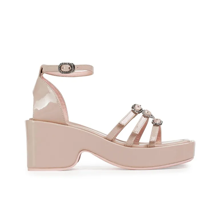 Wonderful Couple One Strap Sandals 7cm Women's-37