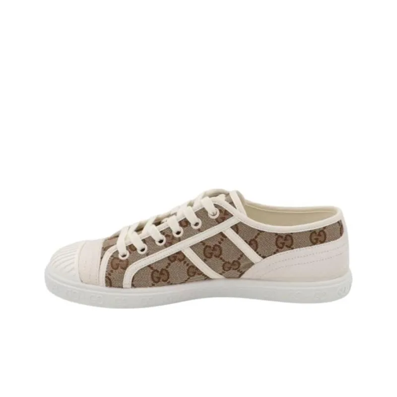 GUCCI Women's Gg Canvas Trainer 'White Beige Monogram' Women's-0