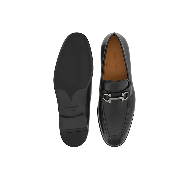 FERRAGAMO Gancini Horsebit Leather Loafers-4