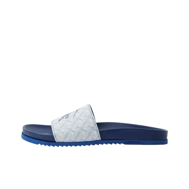 Burberry EKD Monogram print Leather Slides-0