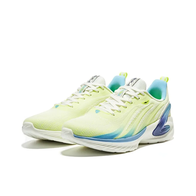 Erke Slip Resistant, Abrasion Resistant, Rebound Resistant Low Top Running Shoes Men's Yellow Blue-2
