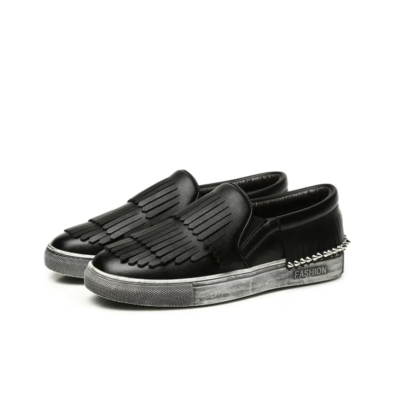 Lady's House Loafers Women's Black/Gunmetal-6