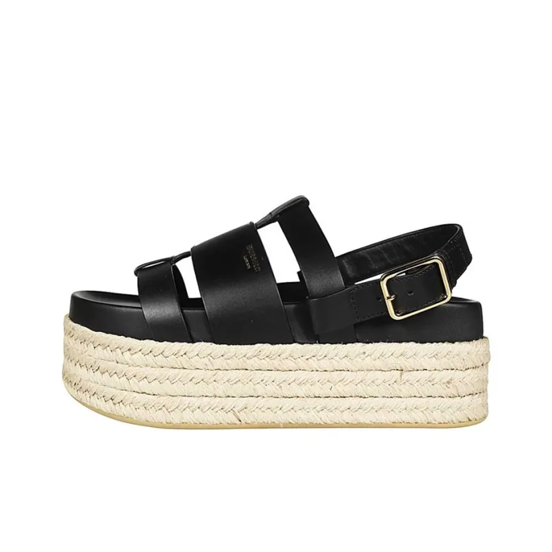 Burberry Beach Sandals Women's Black-0