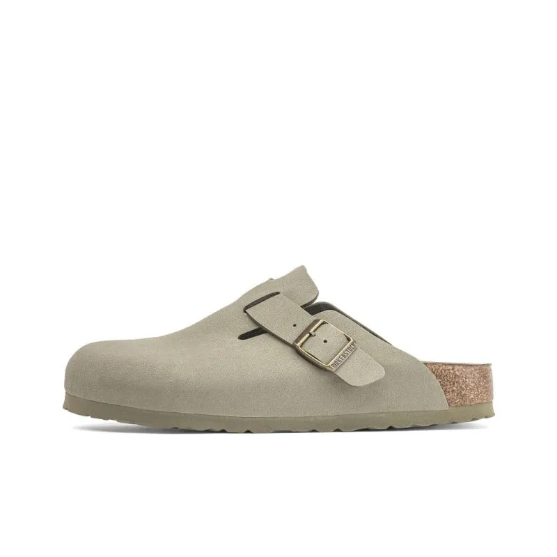 Birkenstock Boston Vegan Birkibuc Khaki-0