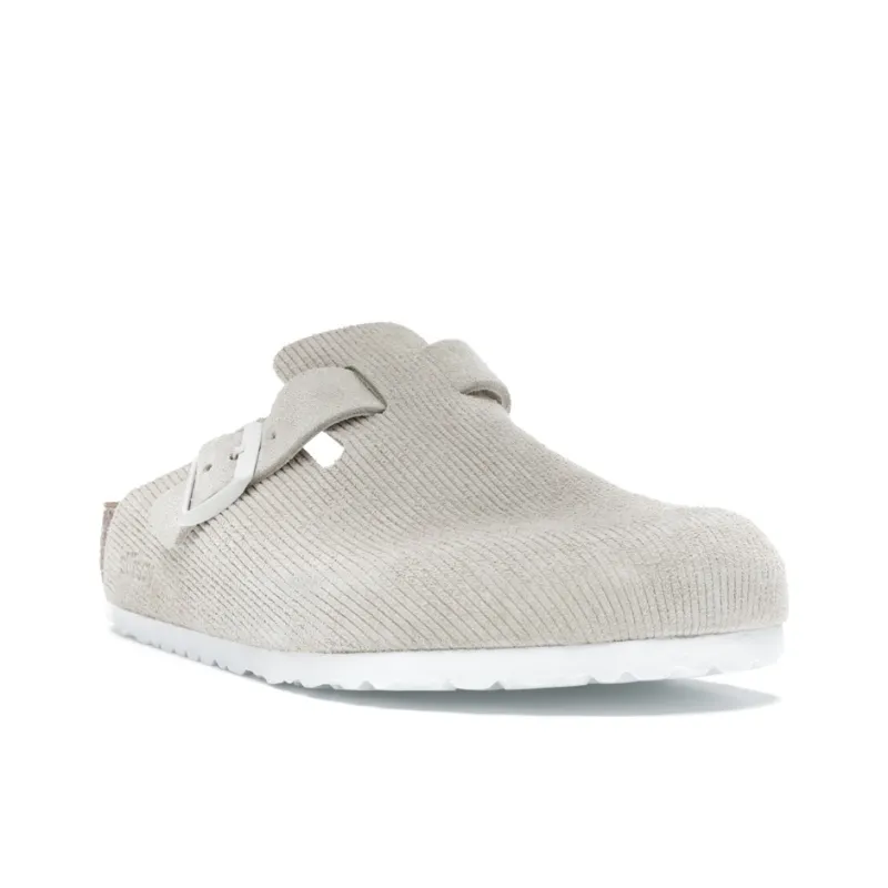 Birkenstock X Stssy Boston Suede Embossed 'Bone'-2