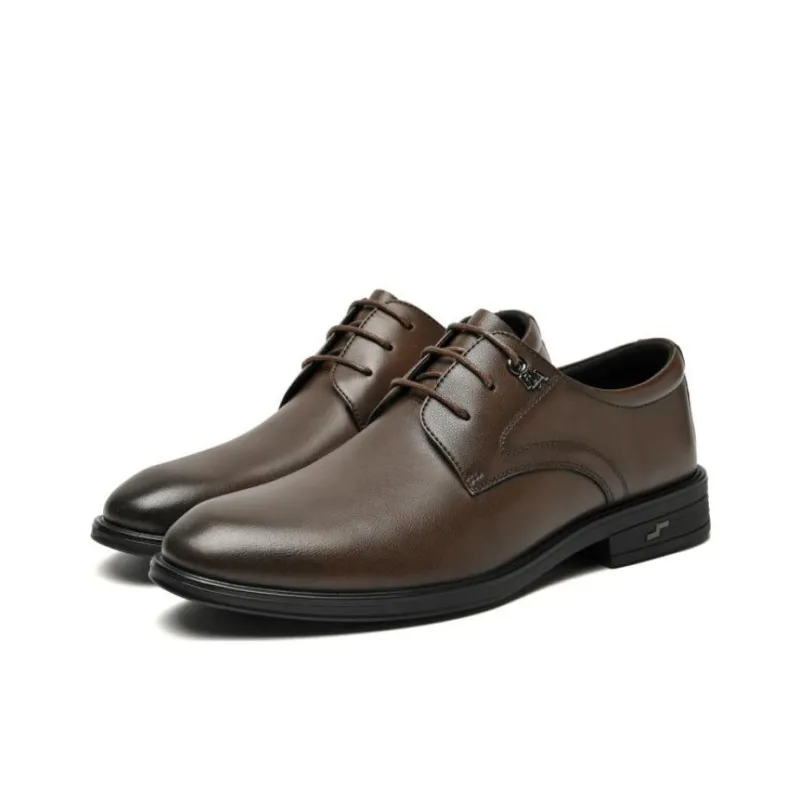 HLA Dress Shoes Men Low Top Black/Brown-6