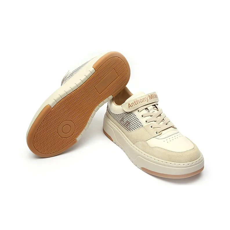 Anthony Miles Skateboard Shoes Men Low Top Ecru-4