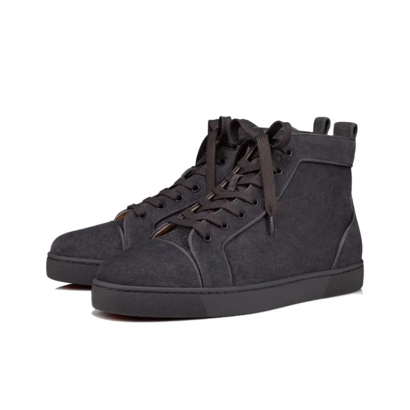 CL High Top Stylish Skateboarding Shoes Men's Gray-2