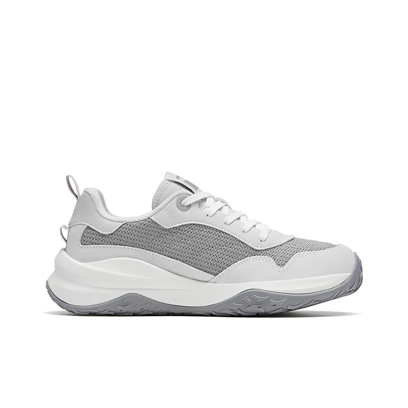 Anta Journey Begins Nian Gao Shoes Anti Slip And Wear Resistant Lightweight Low Top Sports Casual Shoes Gray White-1