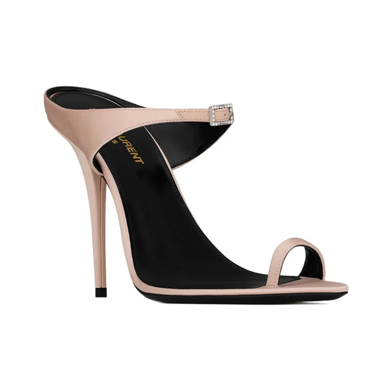 SAINT LAURENT Dive 110mm Leather Sandals-3