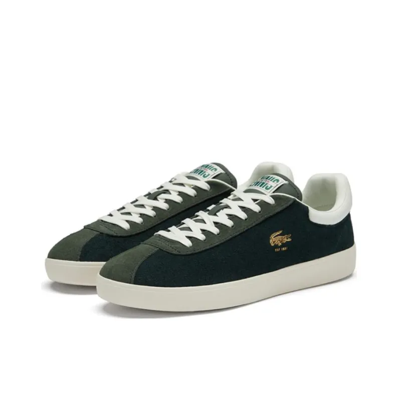 LACOSTE Low Top Skateboard Shoes Men's Dark Green-1