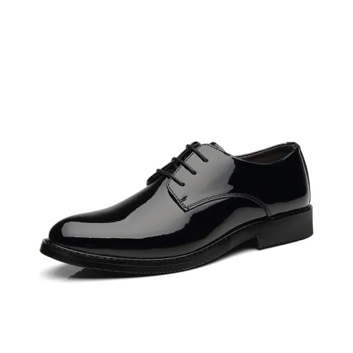 JIETEGONGYANG Dress Shoes Men Low-Top Black