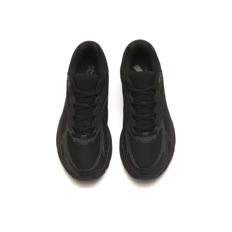 Anta Shock Absorbers With Slip Resistant And Abrasion Resistant Properties Low Top Running Shoes Men's Black-2