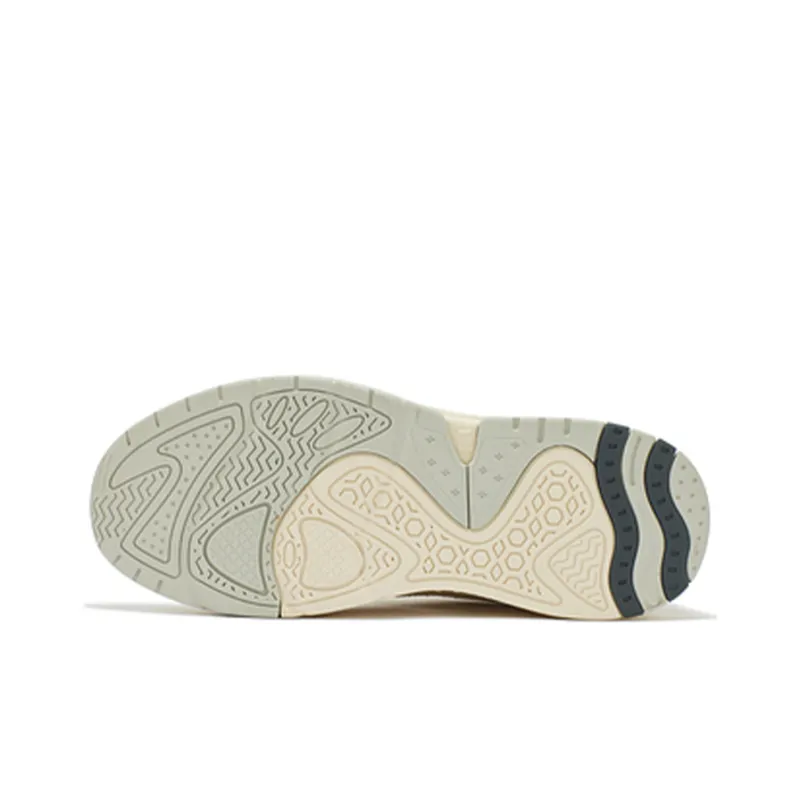 361° Slip Resistant Cushioning Abrasion Resistant Low Top Skateboard Shoes Women's Gray Beige-3