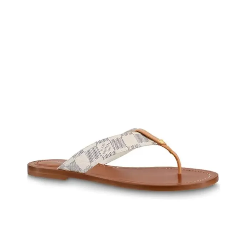 LOUIS VUITTON Flip Flops Women's Beige-1