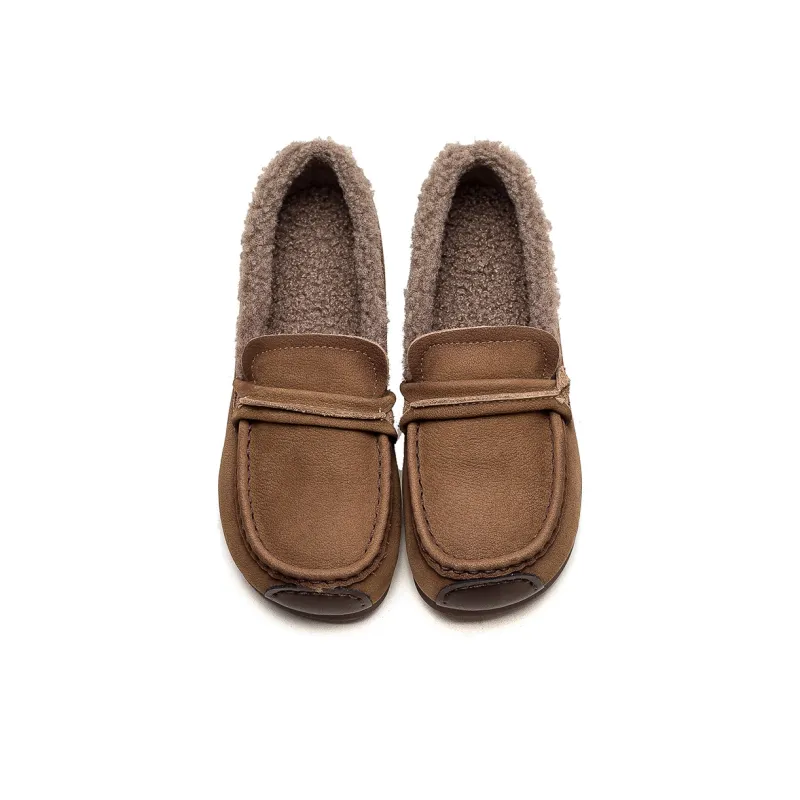 Yao Qia Loafers Women's Khaki/Coffee-2