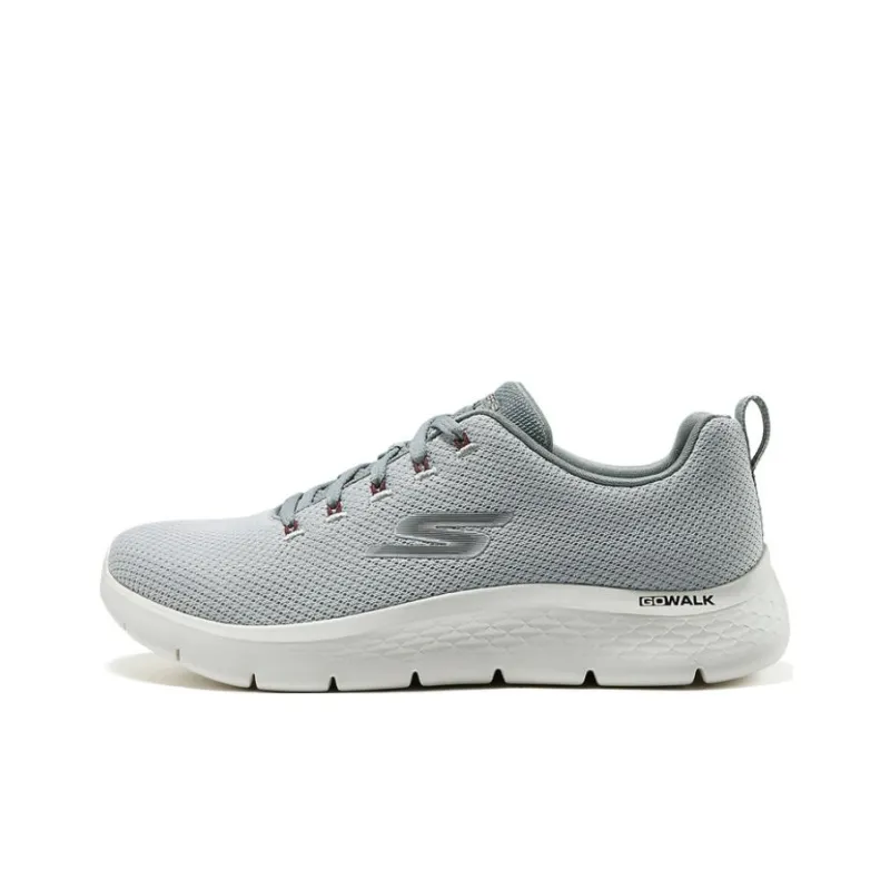 Skechers Cushioning, Wear Resistant Low Top Running Shoes Men's Light Gray-0