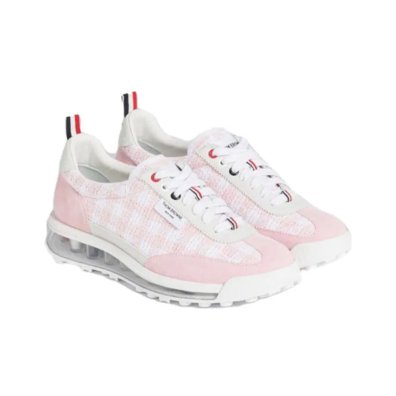 THOM BROWNE Gingham Lace-up Sneakers-2