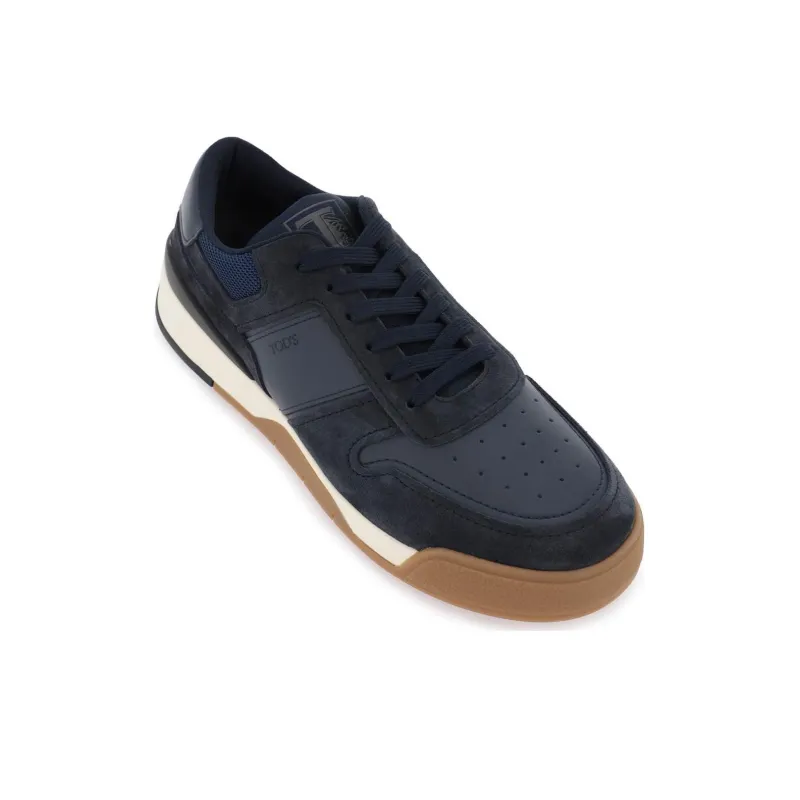 TOD'S Cassetta Leather Panelled Sneakers-1