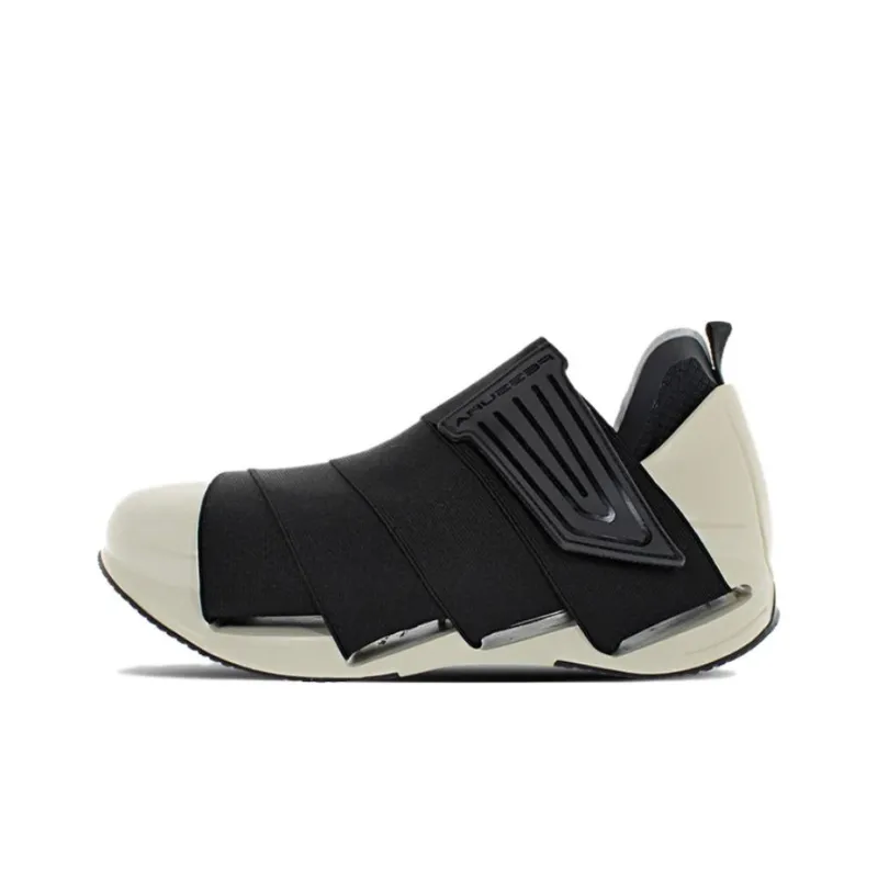 FESSURA Mid-Top Casual Shoes Unisex Black White-0