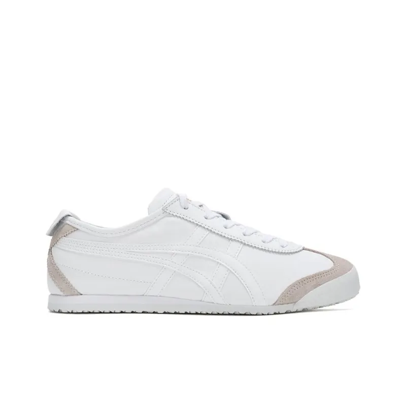 Onitsuka Tiger MEXICO 66 Anti-Slip Wear-Resistant Low-Top Casual Shoes Unisex White Brown-1