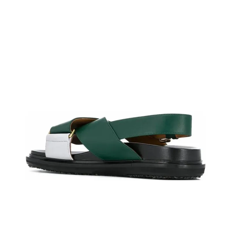 MARNI Fussbett One Strap Sandals Women's Green-0
